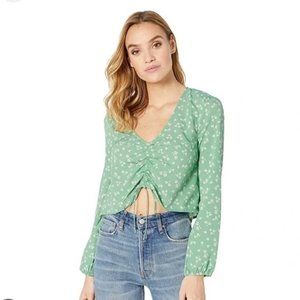 Amuse Society Green Bianca Woven Top